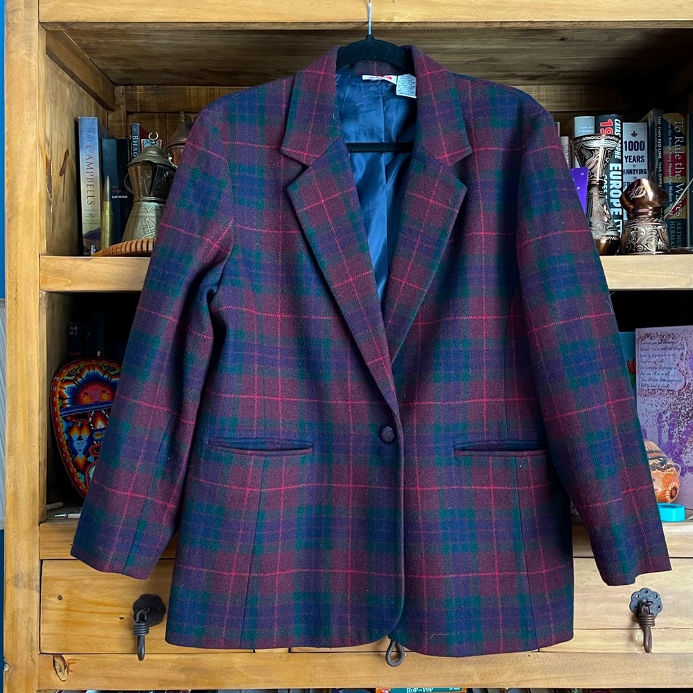 Plaid vintage blazer